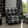vidaXL Sofa Chair with Cushion Black Fabric