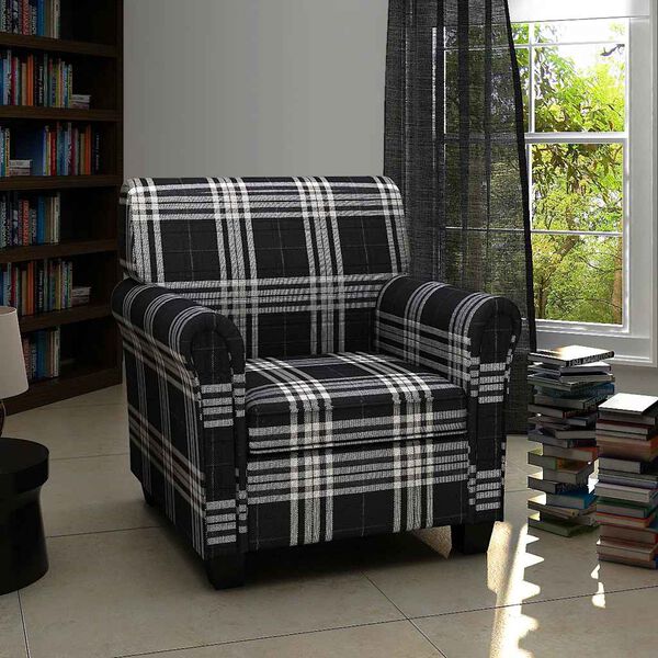 vidaXL Sofa Chair with Cushion Black Fabric