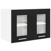 vidaXL Hanging Cabinet 2 pcs Black Oak 60 x 31 x 40 cm Engineered Wood