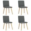 vidaXL Dining Chairs 4 pcs Dark Grey Fabric