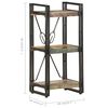 vidaXL 3-Tier Bookcase 40x30x80 cm Solid Reclaimed Wood