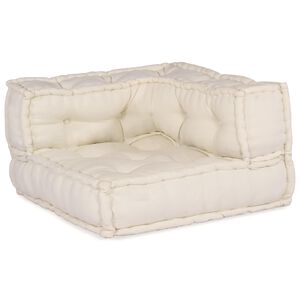 vidaXL Modular Sofa 4 pcs Cream Fabric