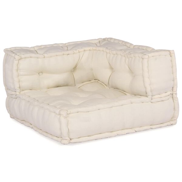 vidaXL Modular Sofa 4 pcs Cream Fabric