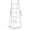vidaXL Double Towel Ladder with 5 Rungs Bamboo 50x160 cm