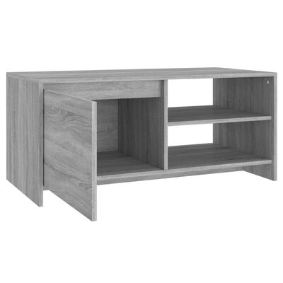 vidaXL Coffee Table Grey Sonoma 102x50x45 cm Engineered Wood