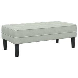 vidaXL Bench Light grey 113 x 57 x 39 cm Velvet