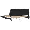 vidaXL Bed Frame without Mattress "Hvar" Black and White 180x200 cm King Faux Leather