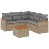 vidaXL Patio Sofa Set 5-Seaters Beige and Grey