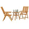 vidaXL Garden Dining Set 3 pcs Brown Solid Acacia Wood