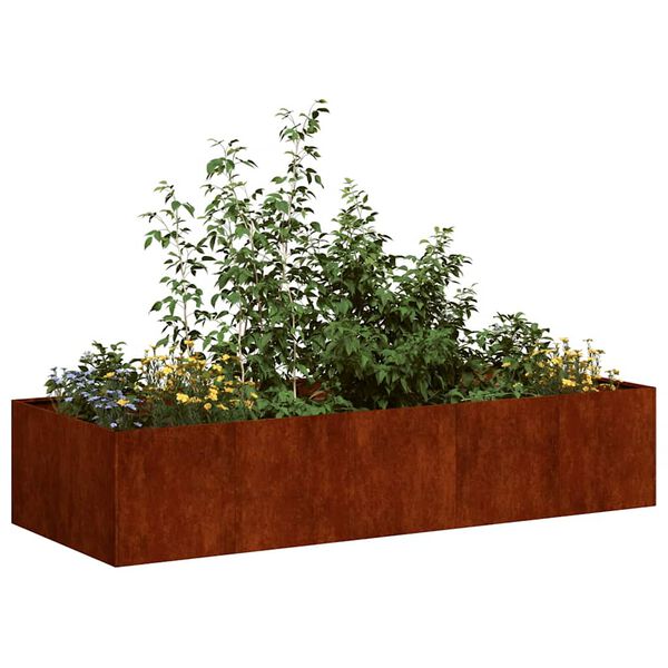 vidaXL Planter Rusty 200x80x40 cm Weathering Steel