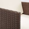 vidaXL 17 Piece Outdoor Dining Set with Cushions Poly Rattan Brown