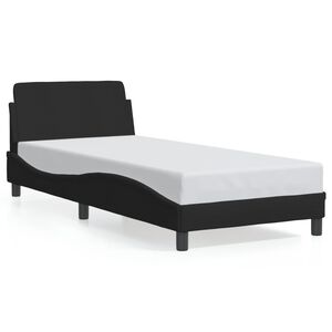 vidaXL Bed Frame "Dover" Black 90x190 cm Fabric