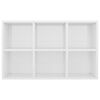 vidaXL Book Cabinet/Sideboard High Gloss White 66x30x98 cm Engineered Wood