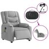 vidaXL Electric Massage Recliner Chair Light Grey Fabric