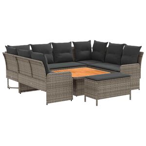 vidaXL Furniture Sets 7 pcs Grey and Dark Grey PE Rattan