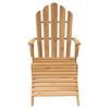 vidaXL Adirondack Chair with Footrest Solid Teak Wood