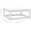 vidaXL 8 Piece Garden Lounge Set White Solid Wood Pine