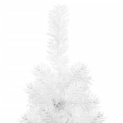 vidaXL Slim Artificial Half Christmas Tree with Stand White 210 cm