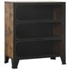 vidaXL Storage Cabinet Rustic Brown 72x36x82 cm Metal and MDF