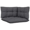 vidaXL Garden Corner Sofa with Anthracite Cushions Grey Solid Pinewood