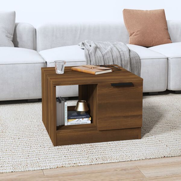 vidaXL Coffee Table Brown Oak 50x50x36 cm Engineered Wood