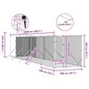 vidaXL Outdoor Dog Kennel with Roof Silver 2x10x2.5 m Galvanised Steel