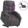 vidaXL Electric Stand up Massage Recliner Chair Dark Grey Fabric