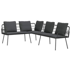 vidaXL Sofa 5-Seater Anthracite Steel
