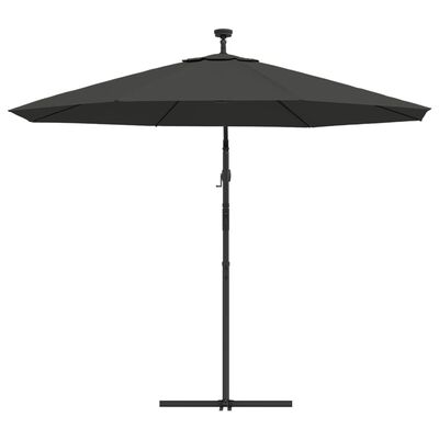 vidaXL Cantilever Umbrella LED Lights and Steel Pole 300cm Anthracite