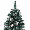 vidaXL Slim Pre-lit Christmas Tree with Ball Set Green 150 cm