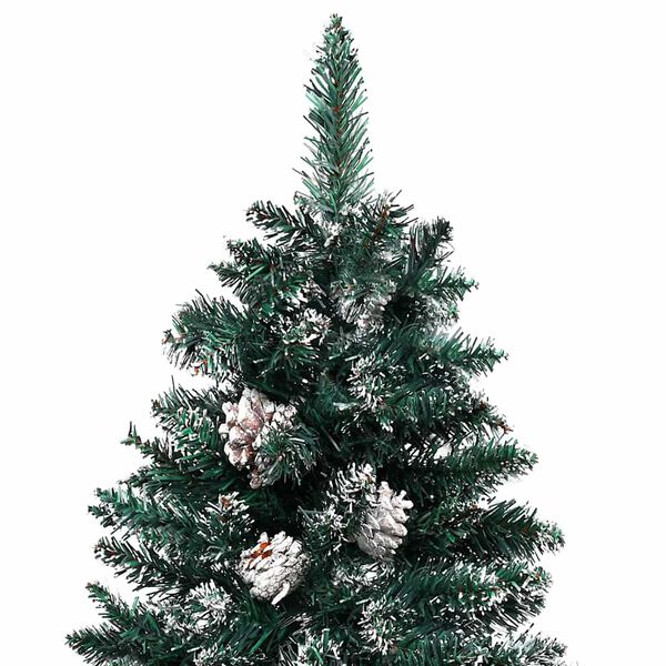 vidaXL Slim Pre-lit Christmas Tree with Ball Set Green 150 cm
