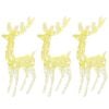 vidaXL XXL Acrylic Christmas Reindeers 250 LED 3 pcs 180 cm Warm White