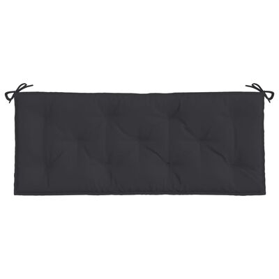 vidaXL Garden Bench Cushions 2pcs Black 120x50x7cm Oxford Fabric