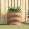 vidaXL Raised Bed Brown 80 x 80 x 81 cm Steel