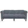 vidaXL Sofa 2-Seater Dark Grey Velvet