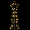 vidaXL LED Christmas Tree Warm White 100.5 x 100.5 x 304 cm Iron
