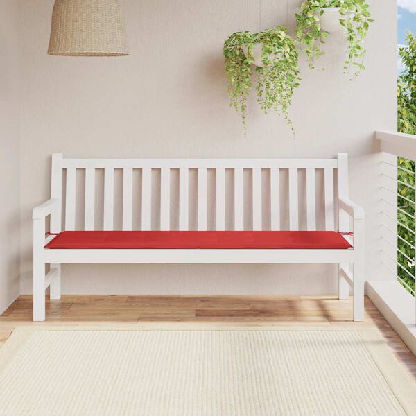 vidaXL Garden Bench Cushion Red 180x50x3 cm Oxford Fabric