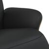 vidaXL Recliner Chair with Footrest Black Faux Leather
