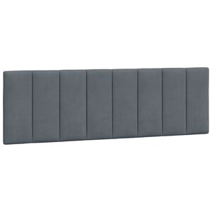 vidaXL Headboard Cushion "Hanko" Dark Grey 152 cm Queen Velvet