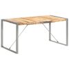 vidaXL Dining Table 160x80x75 cm Solid Rough Mango Wood