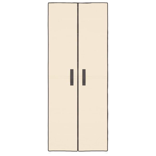 vidaXL Shoe Cabinet Cream 60x30x166 cm Fabric