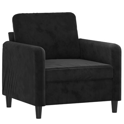 vidaXL Sofa Chair Black 60 cm Velvet