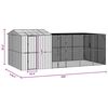 vidaXL Bird Cage Anthracite 635 x 304 x 247 cm Galvanised Steel