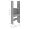 vidaXL 4 Piece Book Cabinet Set Concrete Grey Engineered Wood