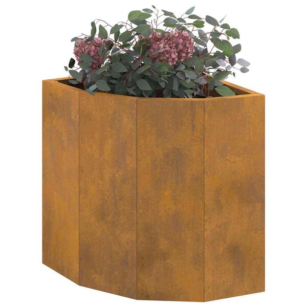 vidaXL Corner Planter Rusty 30 x 30 x 35 cm Weathering steel