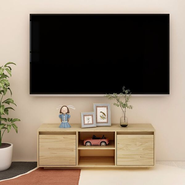 vidaXL TV Cabinet 110x30x40 cm Solid Pinewood