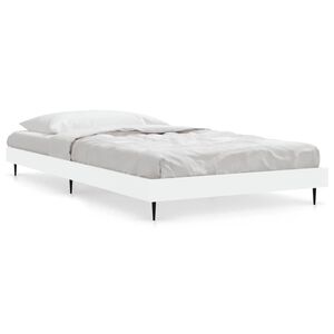 vidaXL Bed Frame without Mattress White 90x190 cm Single Engineered Wood