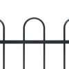 vidaXL Garden Fence Boxtel with Hoop Top Steel 181x60 cm Black