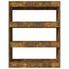 vidaXL Book Cabinet/Room Divider Smoked Oak 80x30x103 cm Engineered wood