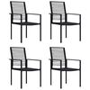 vidaXL Garden Chairs 4 pcs PVC Rattan Black